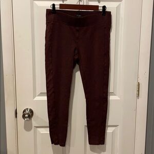 LOFT Ponte pants heathered burgundy
